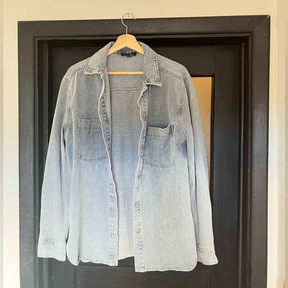 Emory park denim button up shirt